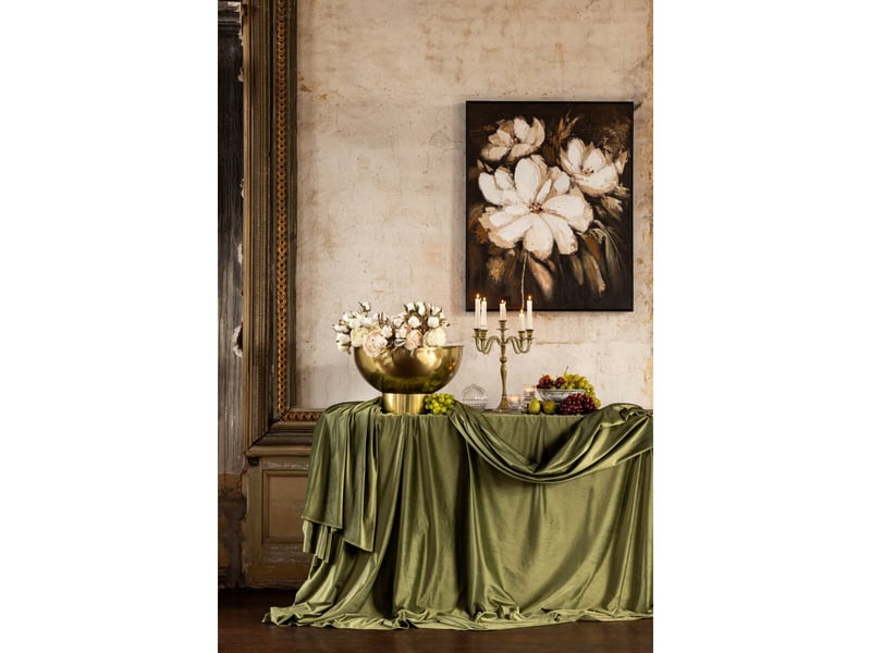  Chandelier 5 branches colette 42cm vert olive  - Conforama E