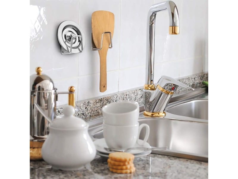  2 pièces porte eponge evier cuisine, 304 inox eponge evier auto adhésif, support pour éponge crochet pour éponge à vaisselle argent éponge, gris  - Conforama E