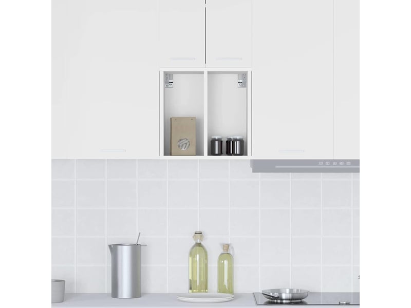 Meuble de rangement cuisine, armoire suspendue blanc 40x29,5x40cm bois d'ingénierie - Conforama D