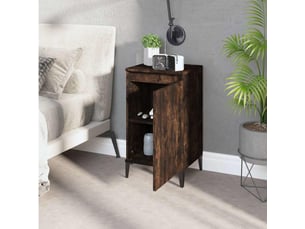 Table de chevet - cabinet de chevet - table de nuit chêne fumé 40x35x70 cm bois d'ingénierie