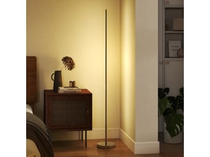 Lampadaire led de 150 cm de haut avec température de couleur réglable et télécommande, argent