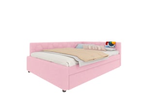 Lit cabane 140x200 cm <strong></strong> <strong></strong> coloris rose