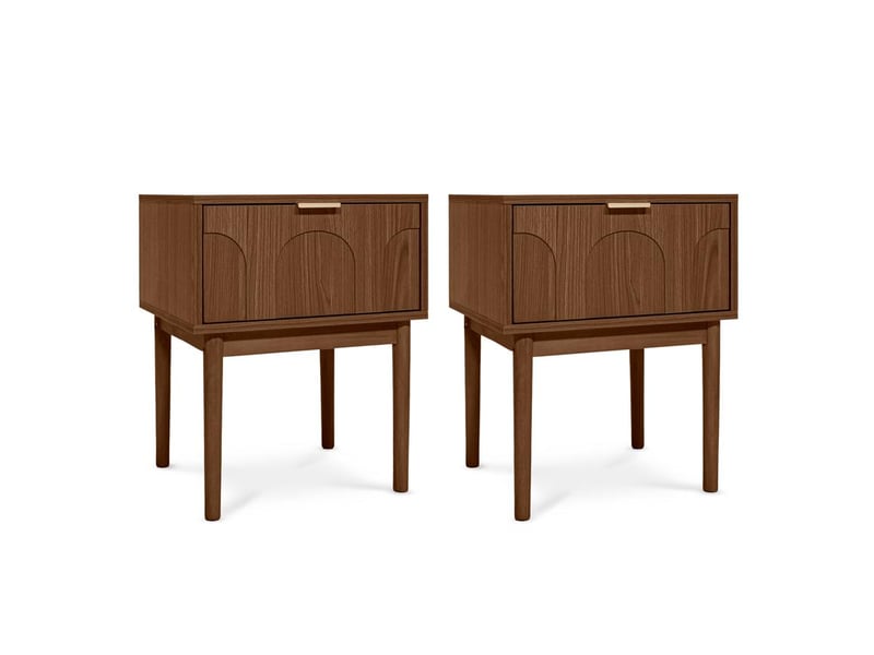  Lot de 2 tables de chevet finition noyer 1 tiroir - nolan NOLAN - Conforama A