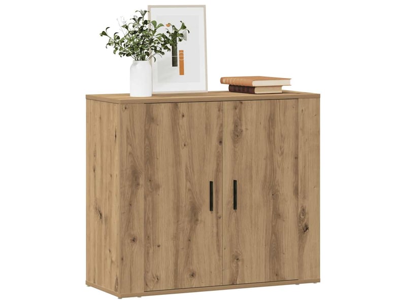  Buffet - bahut - meuble de rangement chêne artisanal 80x33x70 cm bois d'ingénierie  - Conforama C
