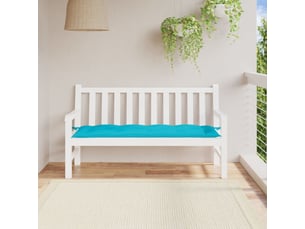 Coussin de banc de jardin, coussin d'assise turquoise 150x50x7 cm tissu oxford cf52844