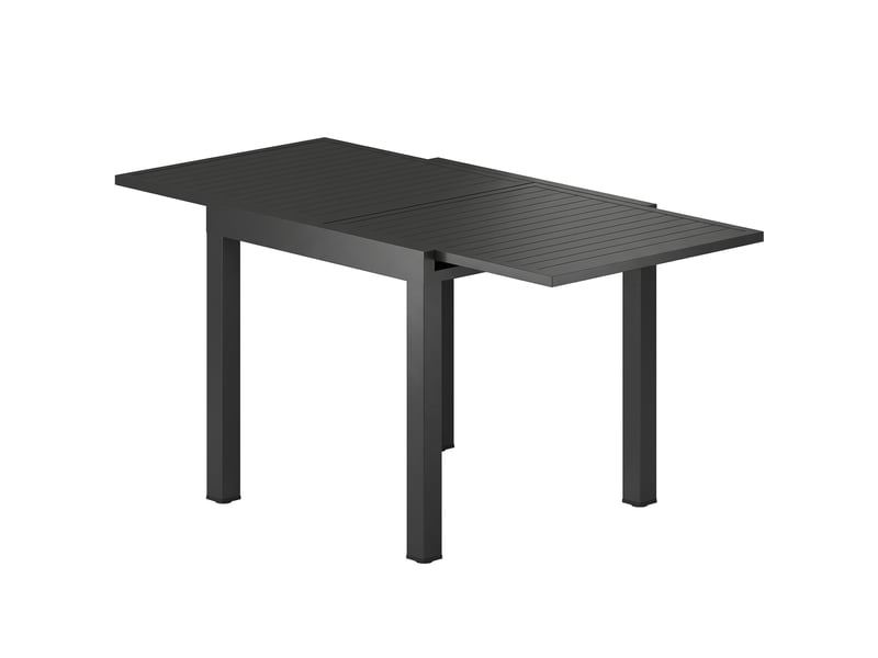 Table de jardin extensible aluminium noir 160x80x75cm - Conforama A