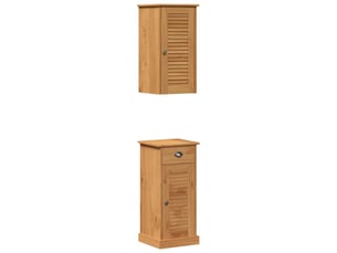 Armoire de salle de bain, cabinet de salle de bain vigo 2 pc marron et marron miel cf65138