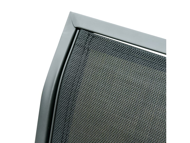  Banc de jardin 3 places à bascule en métal gris foncé, 147 × 75 × 85 cm, jusqu’à 300 kg pour terrasse  - Conforama D
