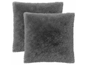 Lot de 2 coussins avec oreiller, coussins décoratifs heerlen vert clair fleece pv cf50617