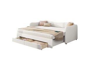 Lit extensible 90x200 cm    coloris beige