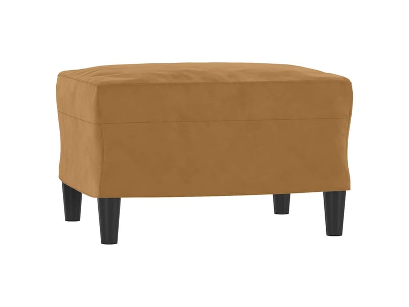  Canapé droit, sofa, canapé à 3 places avec repose-pieds marron 180 cm velours cf20460  - Conforama E