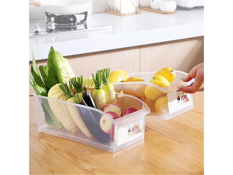  Bac de rangement en plastique transparent, tiroir de réfrigérateur, accès facile, grande capacité, conteneur de rangement polyvalent coulissant pour l  - Conforama B