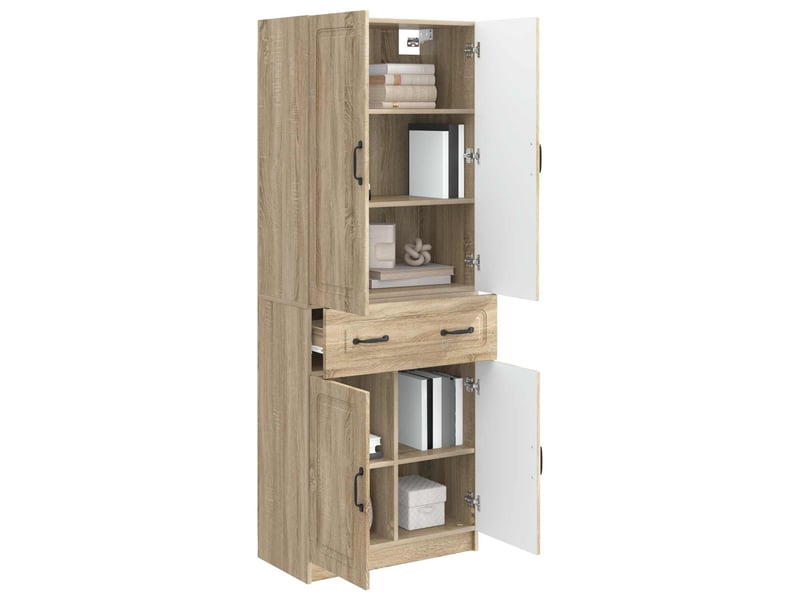  Buffet - ensemble de meubles 2 pc chêne sonoma bois d'ingénierie  - Conforama C