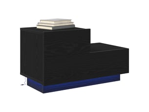 Table de chevet - cabinet de chevet - table de nuit chêne noir 70 x 36 x 40,5 cm