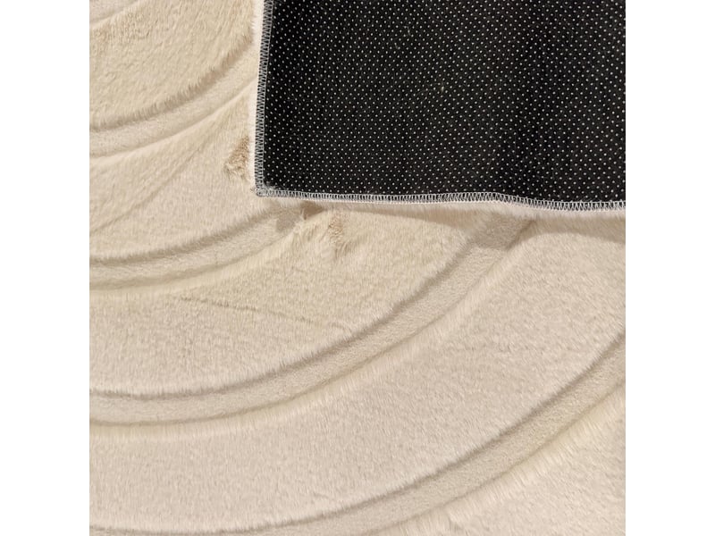  Tapis en tissu doux à motif en relief beige - 160x230 cm  - Conforama E