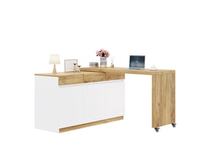 Bureau d'angle LEYTN  158 cm coloris naturel