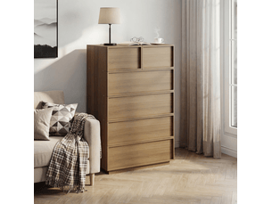 Commode 6 tiroir(s) DESVIAE coloris bois clair largeur 80 cm