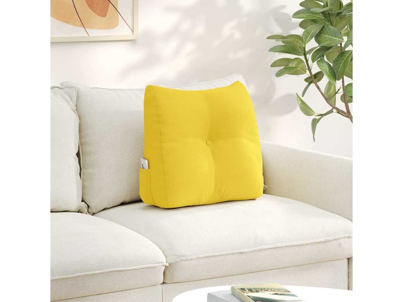  Coussin de dos, coussin de dossier jaune clair 45 x 24 x 50 cm tissu cf54784  - Conforama B