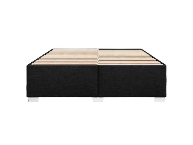  Lit double- lit adulte -  cadre de lit sans matelas noir 180x200 cm tissu  - Conforama C