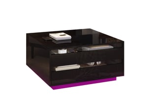 Table basse carré(e) coloris noir FLORAGRACE - 70 cmx70 cm