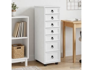 Caisson roulant de bureau avec tiroirs corona blanc shl624