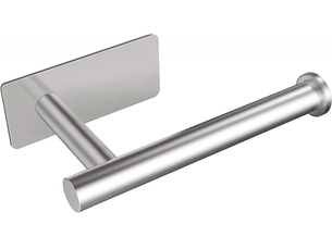Porte-papier toilette en acier inoxydable, sans perçage, adapté à la salle de bain et à la cuisine, carré brossé