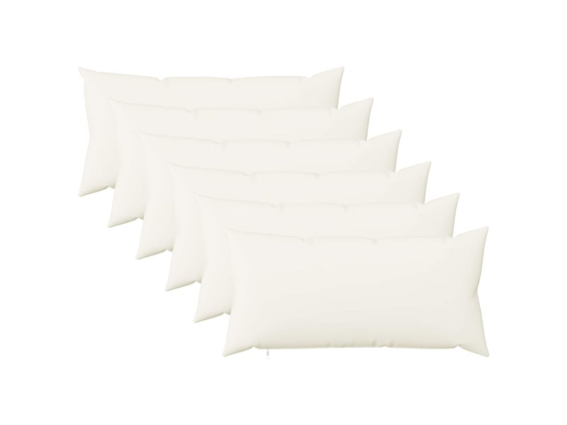  Lot de 6 coussins avec oreiller, coussins décoratifs heerlen blanc tissu cf50666  - Conforama B