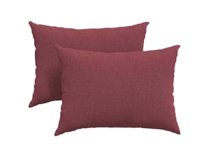 Lot de 2 coussins de canapé, coussins décoratifs tissu bordeaux 70 x 50 cm cf58802