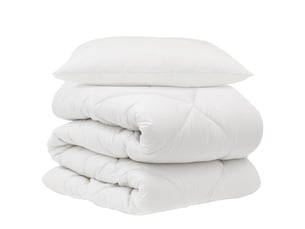 Couette avec oreiller 2 pièces - duvet blanc microfibre