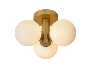 Plafonnier salle de bains diam. 28 cm 3xg9 ip44 40 w or mat laiton - lucide - trudy