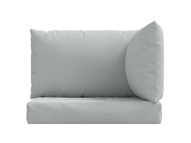  Lot de 3 coussins de palette, coussins de canapé gris clair mélangé tissu cf59672  - Conforama D