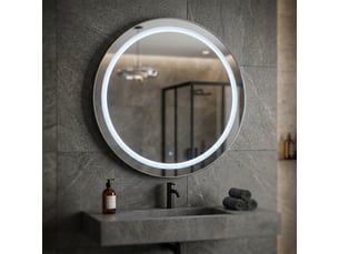 Miroir de salle de bain rond avec éclairage led ring maxi
