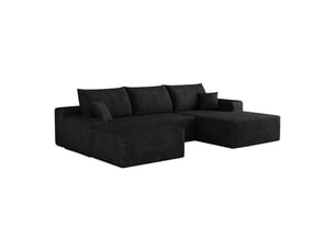 Canapé droit fixe <strong></strong> <strong></strong> 4 places Tissu noir