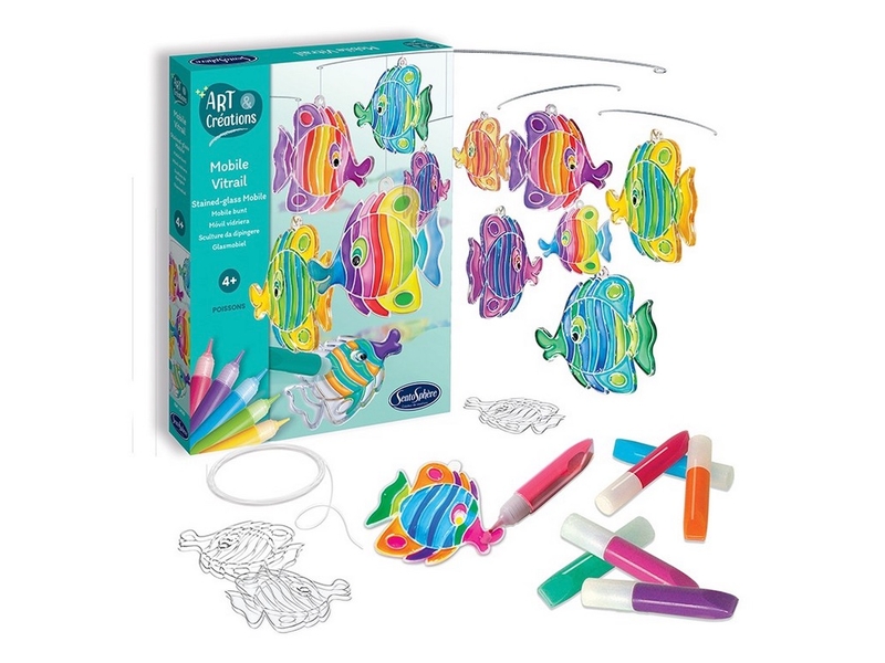 Mobile vitrail - poissons - art et creations 2420 - Conforama B