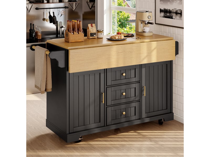  Desserte 2 portes 3 tiroirs coloris noir mdf desserte noir - Conforama D