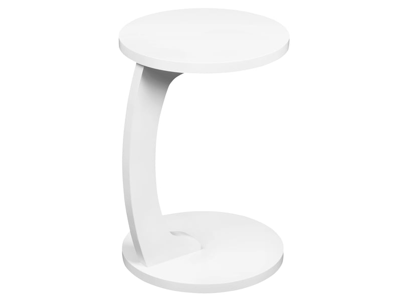  Table d'appoint ronde en c en mdf blanc ø38x55 cm  - Conforama A