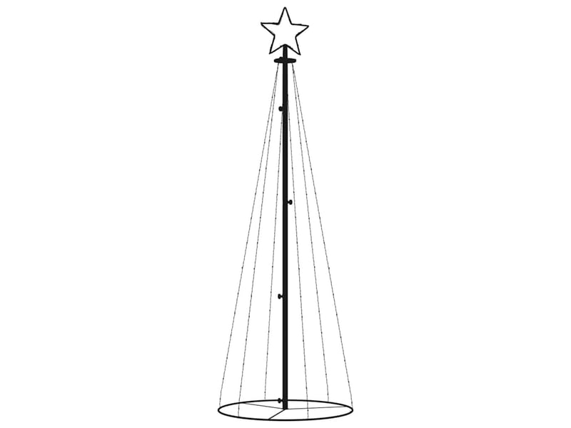  Arbre de noël, sapin de noël cône blanc chaud 108 led 70x180 cm  - Conforama C