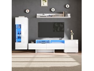 Meuble tv coloris blanc 35 cm ELVMI