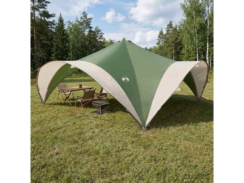 Tente de fête, tente de camping vert 600x600x400 cm polyester et acier - Conforama B