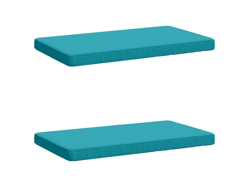  Lot de 2 coussins de banc, coussins d'assise vught 100 % polyester turquoise cf58182  - Conforama A