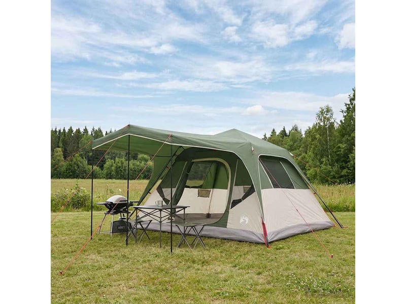  Tente de camping, tente familiale vert 6 personnes polyester et acier  - Conforama B