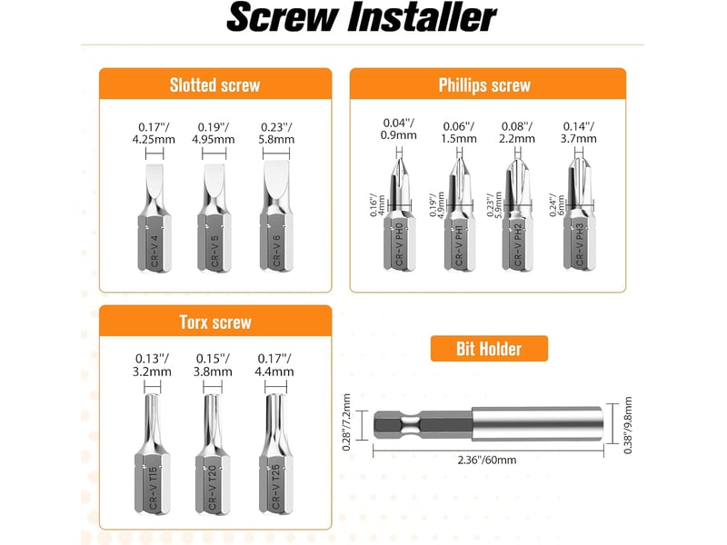  Kit d'extracteur de vis cassé, 33 pcs easy out set d'extraction de vis cassées  - Conforama E