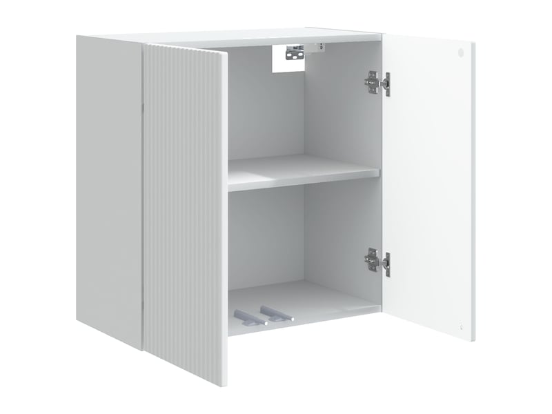  Armoire murale salon, meuble de rangement 59 x 31 x 60 cm bois d'ingénierie blanc shl2462  - Conforama C