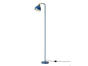 Lampe sur pied industrielle 155 cm tete orientable bleu marine e27 led 2700k