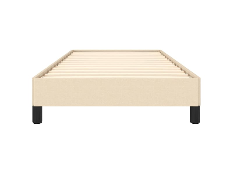  Lit simple- lit adulte -  cadre de lit sans matelas crème 100x200 cm tissu  - Conforama D