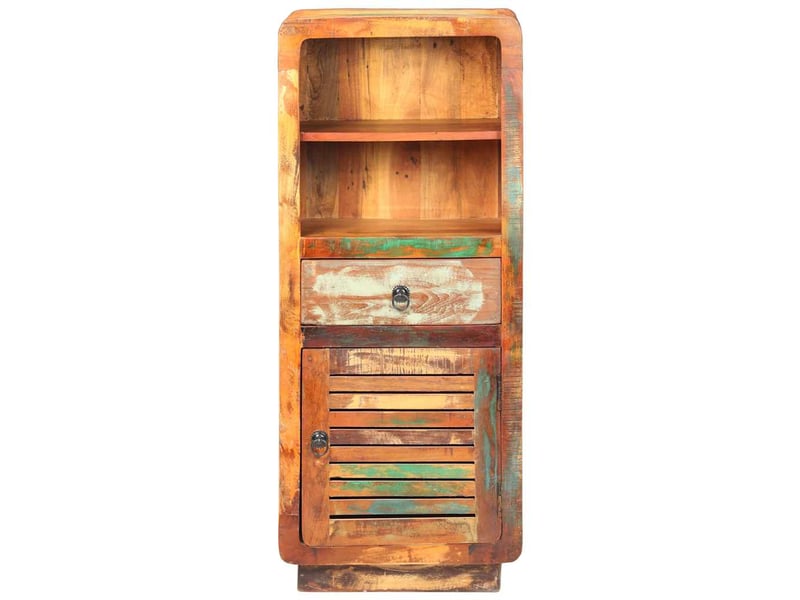  Buffet - bahut - meuble de rangement 45x32x110 cm bois de récupération massif  - Conforama C
