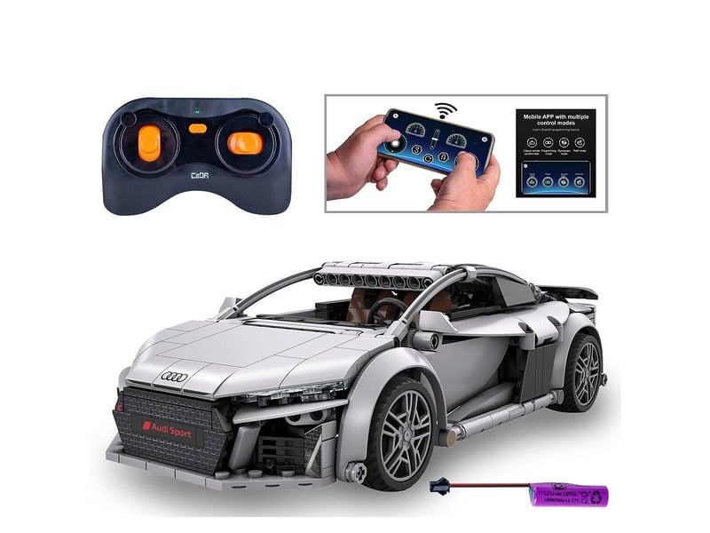  Cada audi r8 coupé 1:14 gris 2,4ghz bricks 402898 - Conforama C