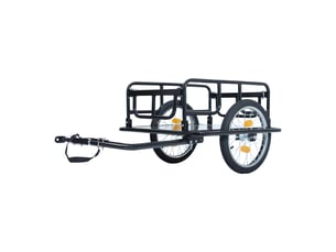 Remorque cargo pour vélo, charge 50 kg, roues 16 pouces, attelage universel
