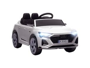 Audi q8 etron sportback 12v voiture électrique pour enfants avec télécommande, démarrage progressif, phares, klaxon et musique, blanche