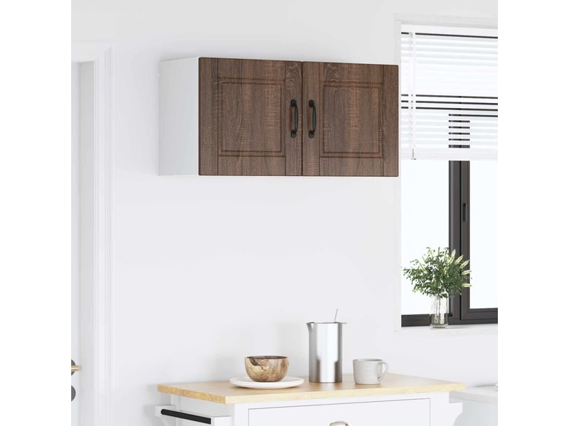  Meuble mural de cuisine | armoire de cuisine 2 pcs chêne brun bois d'ingénierie shl2906  - Conforama D